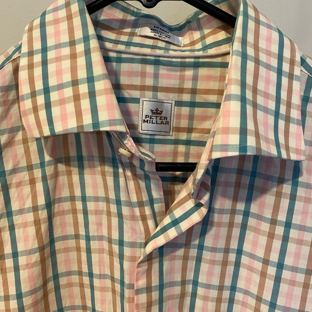 Peter Millar Button Down Collared Shirt Medium. - image 3